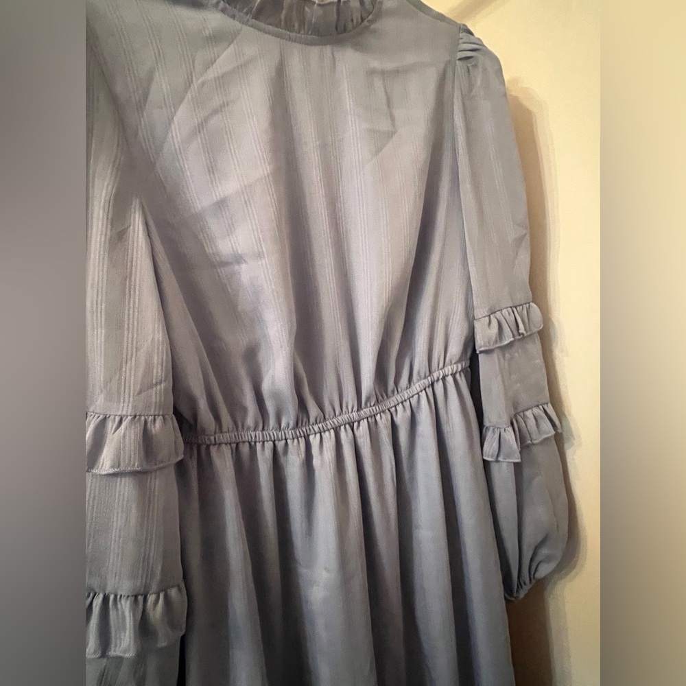 SHEIN Light Blue Ruffle Dress - Picture 5 of 12
